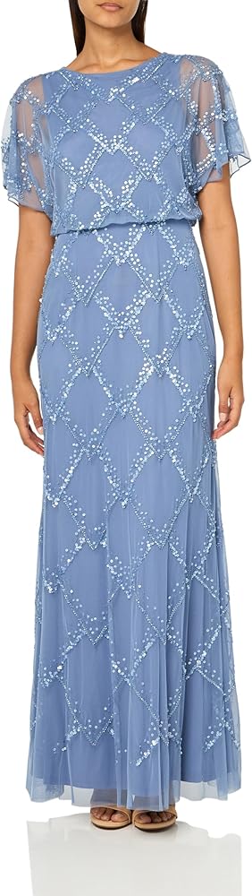 Adrianna Papell Women's Bead Blouson Long Dress