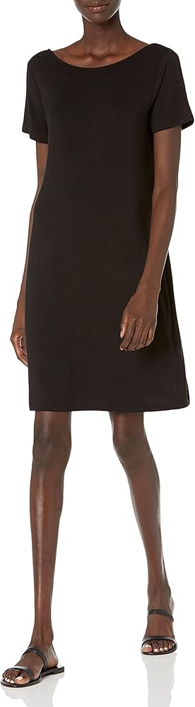 Amazon Essentials Women's Jersey Regular-Fit Ballet-Back t-shirt Dress (Previously Daily Ritual)