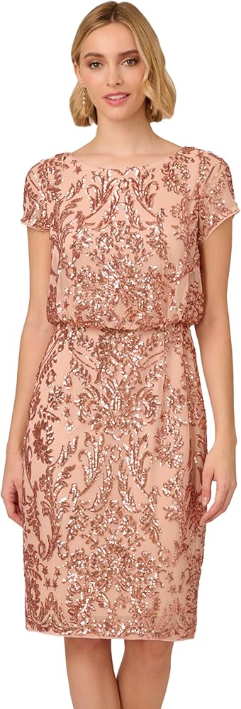 Adrianna Papell Women's Sequin Short Dress