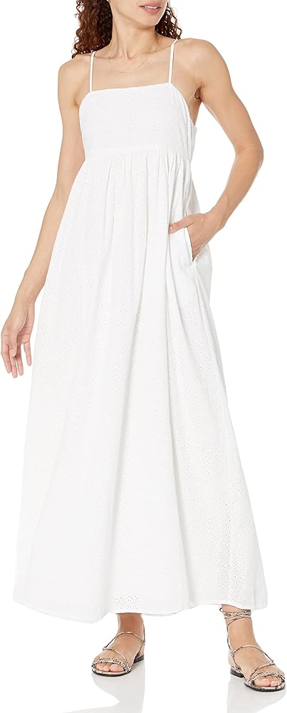 The Drop Women's Shyla Cotton Eyelet Maxi Dress