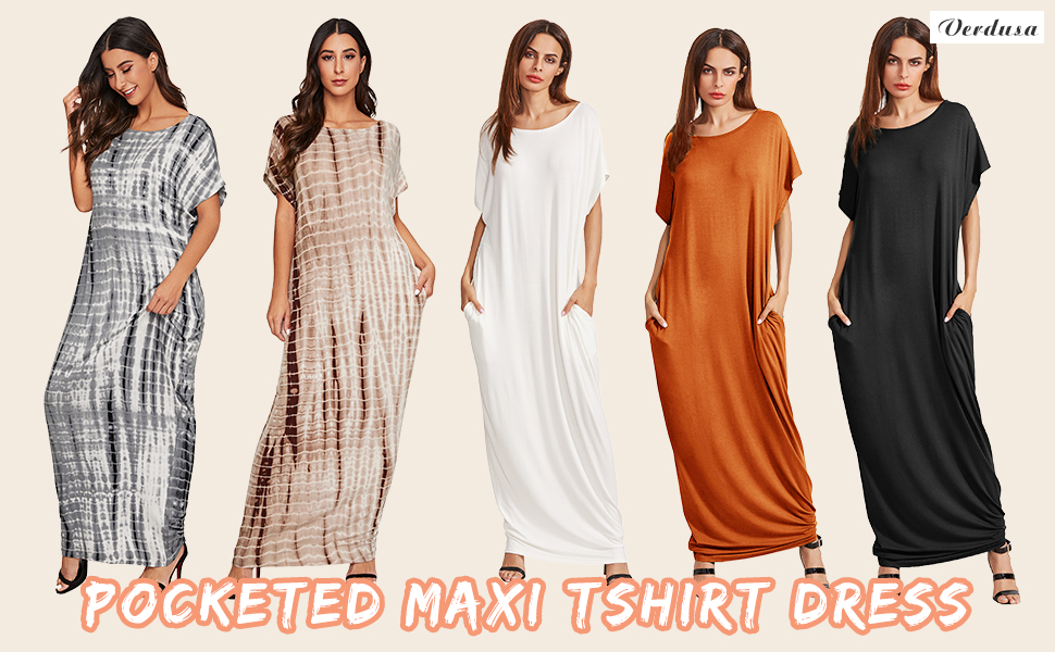 pocketed lounge maxi dress