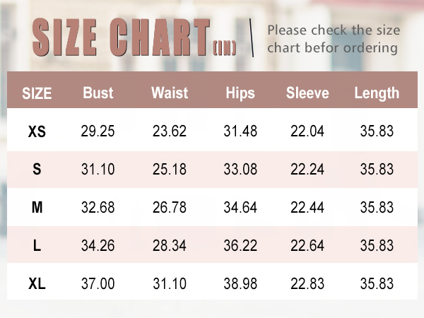 Size charts