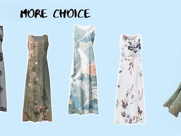 summer dresses for women 2024 boho Sleeveless Maxi Dress