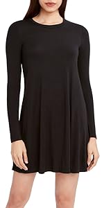 BCBGeneration Mini Dress with Long Sleeves and Ruffle Hem