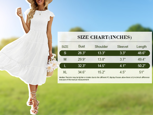 Summer Flutter Short Sleeve Smocked Midi Dress