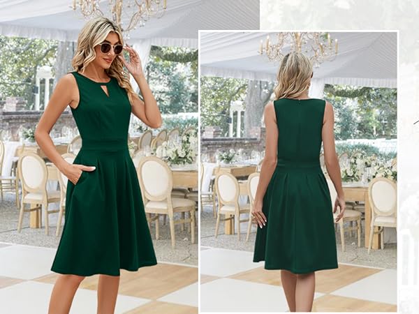 sleeveless dresses for wedding guest