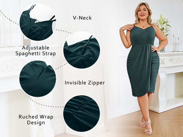 Plus size sleeveless party dress