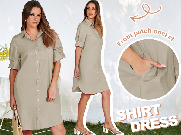 womens summer shirt dress