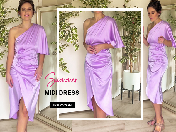 Satin Midi Dress