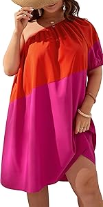 colorblock dress flowy dress