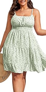 plus size floral dress green floral dress green summer dress green cami dress