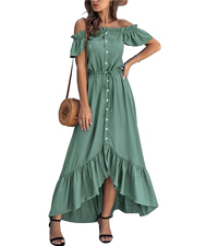 summer dresses wedding guest dresses for women off the shoulder dresses for women ruffle maxi dress