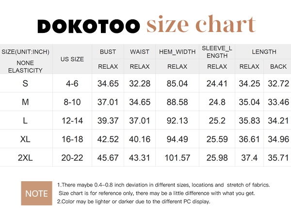 Dokotoo Womens Dresses Casual