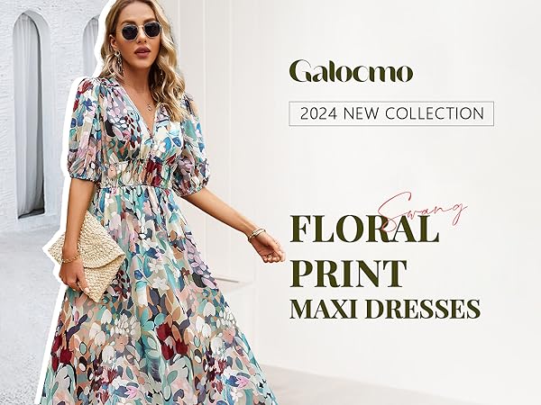 GALOCMO FLORAL MIDI DRESS 