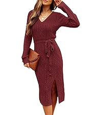 Side Split Knit Dress