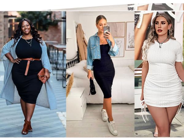 plus size white dress