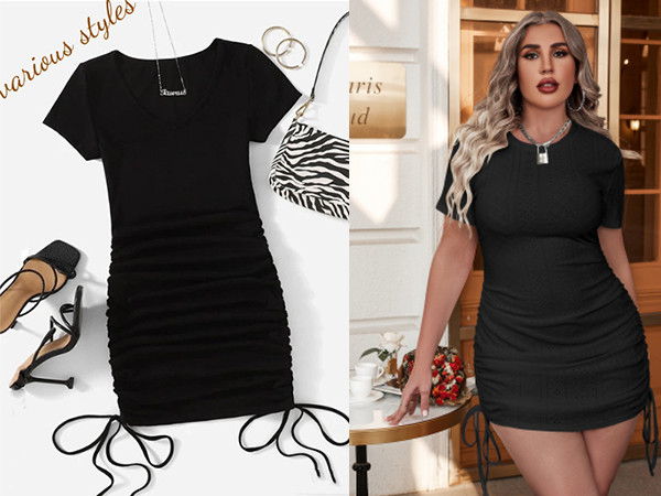 plus size black dress