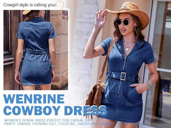 women''s denim dress