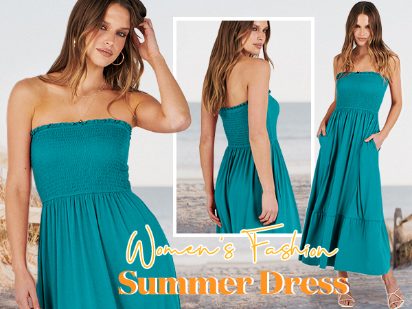 womens summer strapless dress