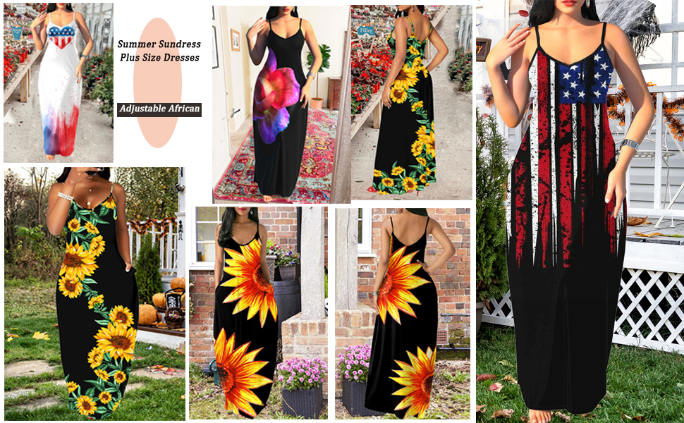 Women''s Sexy Summer Sundress Maxi Dress