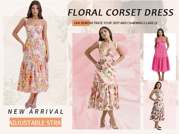 floral corset dress