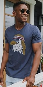 Tipsy Elves Patriotic T Shirt Epic Eagle USA American Flag