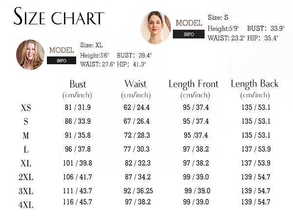 dressystar size chart