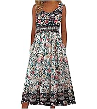 ZOCAVIA Women''s Boho Floral Printed Maxi Dress 2024 Summer Casual