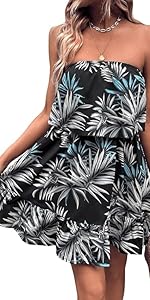 Women''s Floral Summer Beach Casual Sun Dresses 