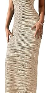 Women&#39;s Summer Crochet Cami Dress