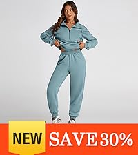 Long Sleeve Half Zip Sweatsuits Women 2 Piece Outfit Fall 2024 Casual Sweatpants Set Tracksuit