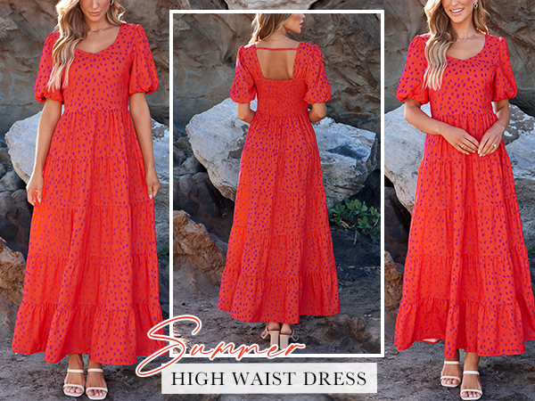 short sleeve spring wedding guest dresses for women 2024 maxi dress for women beach vacation