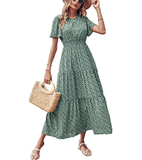 floral print dress for women short sleeve dress for women summer beach dress for women maxi dress