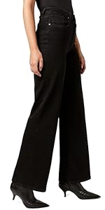 buffalo david bitton women high rise wide leg jeans