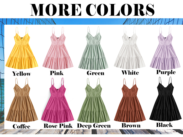 pink dress bule dress yellow dress purple dress white dress black dress