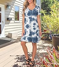 Blue Tie-dye Dress