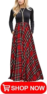 Full Length Plaid Dress