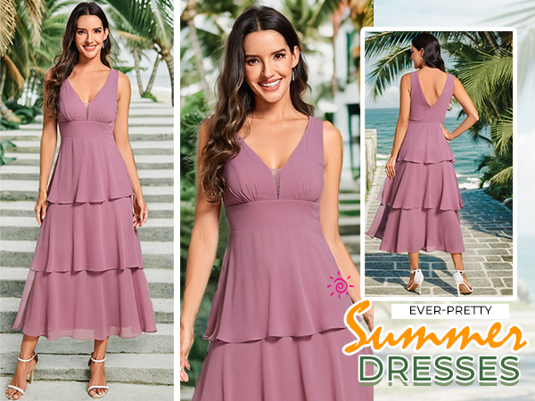 bridesmaid dress  evening dress semi formal dress midi dress wedding guest dress summer dress