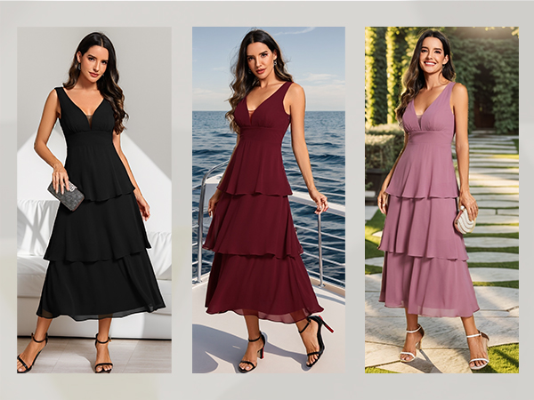 bridesmaid dress  evening dress semi formal dress midi dress summer wedding guest dress