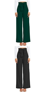 Women&#39;s High Waist Wide Leg Pants