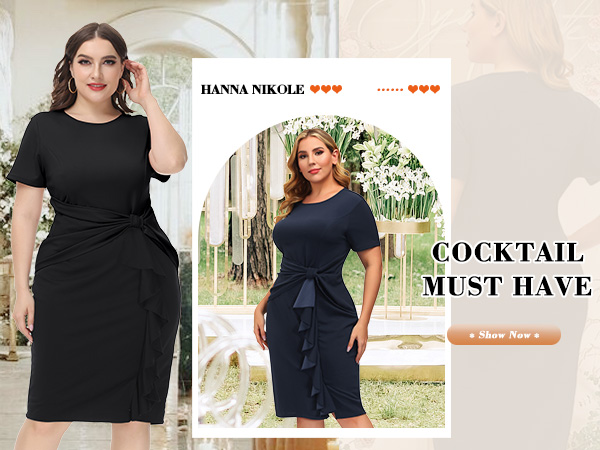 PLUS SIZE COCKTAIL DRESS 