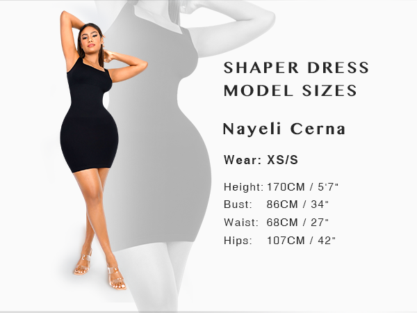 FeelinGirl Bodycon Dress for Women Summer Slip Shaper Dress