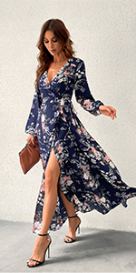 Floral Wrap Maxi dress