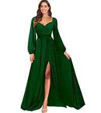 long sleeve fall modest bridesmaid dresses for women 2024