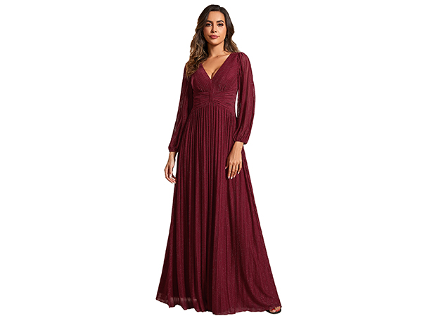 Women''s Pleated Maxi Evening Dresses prom dress formal dress mother dress