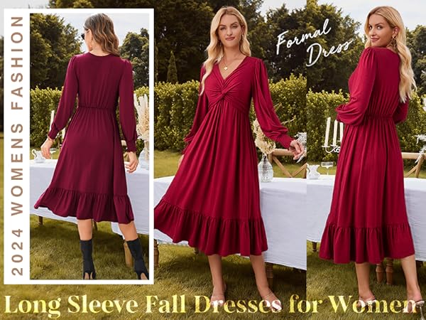 Dokotoo long sleeve dresses for women