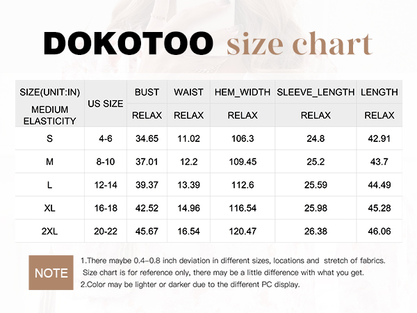 Dokotoo Womens Dresses 2024 Fall