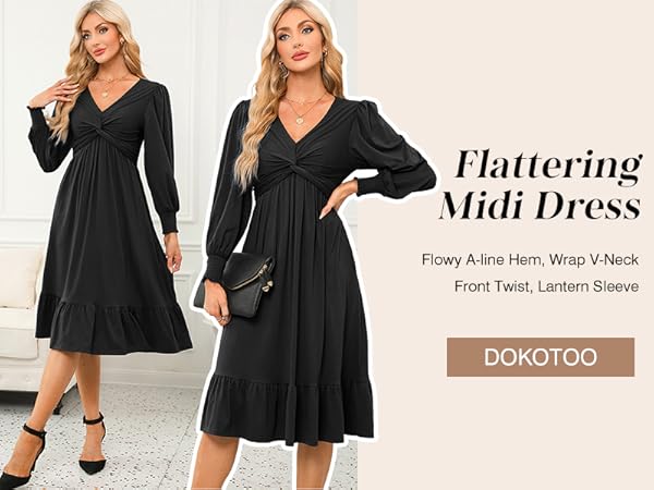 Dokotoo Midi Dresses for Women