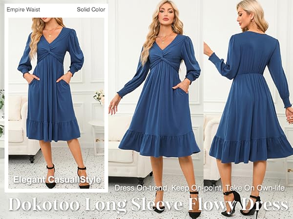 Dokotoo Long Sleeve Dresses for Women