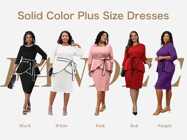 Plus Size Women''s Church Dresses Vintage Bodycon Elegant 3/4 Sleeve Pencil Dress